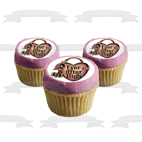 Monster High Ever after High Heart Lock and Key Edible Cake Topper Image ABPID12574