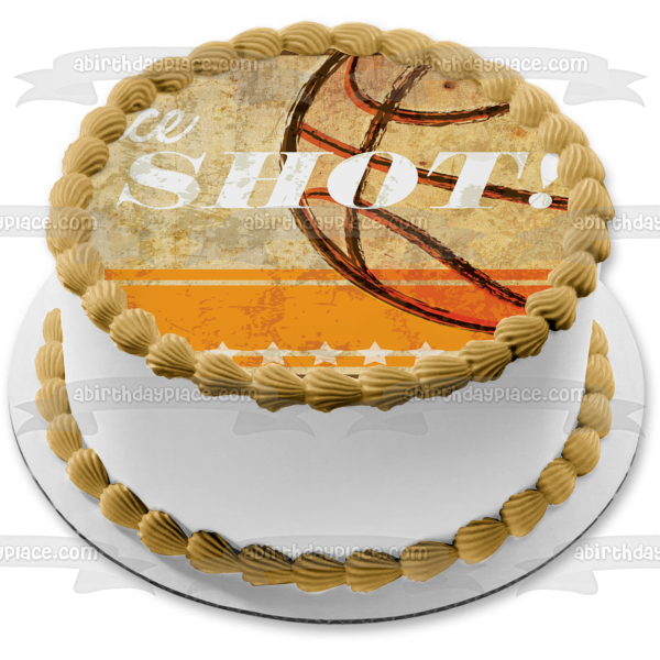 Imagen de decoración comestible para tarta de baloncesto, equipos deportivos, bonito tiro, ABPID13034