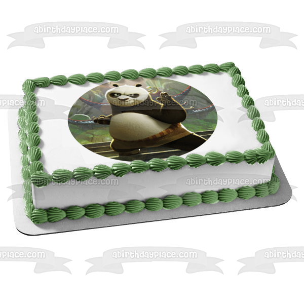Kung Fu Panda Po Karate Stance Edible Cake Topper Image ABPID12798