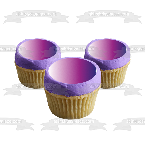 Purple Ombre Gradient Background Feathered Edges Edible Cake Topper Image ABPID13072