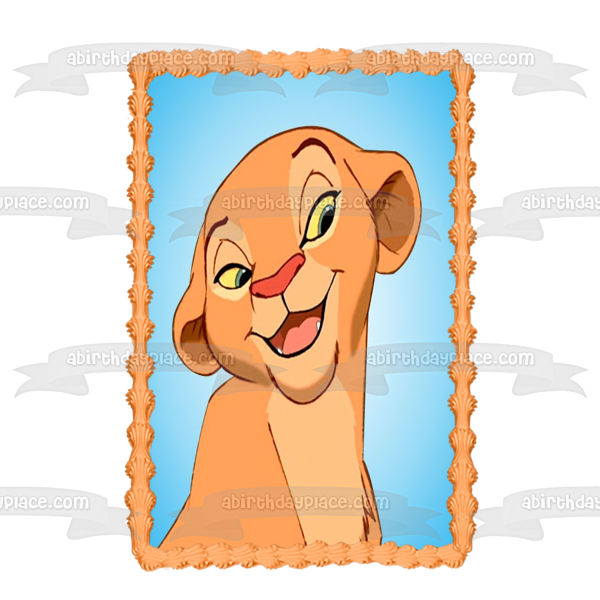 Disney The Lion King Nala Blue Background Edible Cake Topper Image ABPID15059