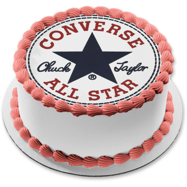 Converse All Star Sneaker Logo Estrella Azul Chuck Taylor Imagen comestible para decoracion de tarta ABPID27724