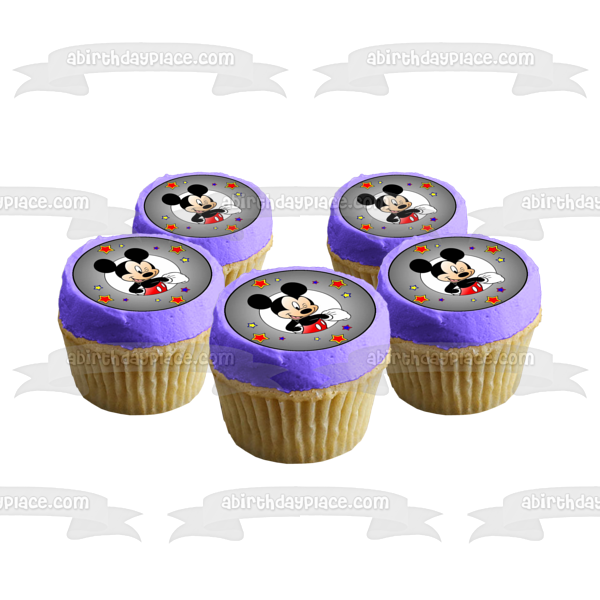 Disney Mickey Mouse and Friends Stars Edible Cake Topper Image ABPID12851