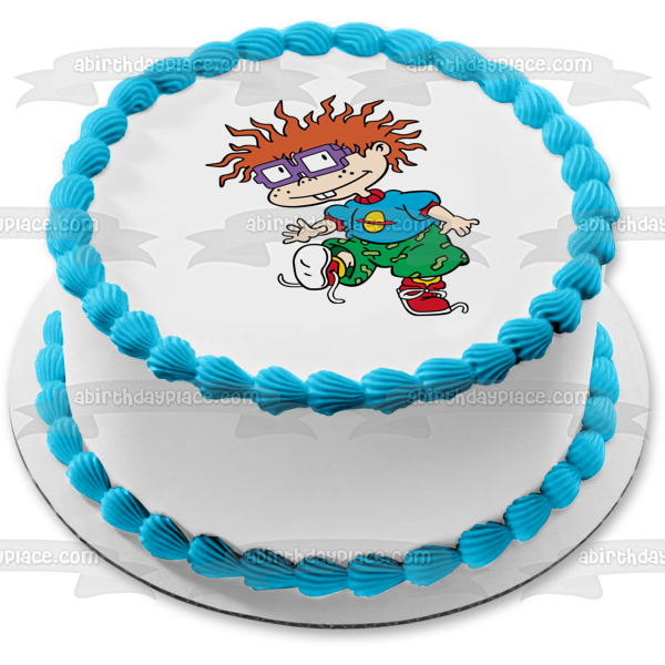Chuckie Finster Rugrats Redhair Fraidy Cat Cartoon Edible Cake Topper Image ABPID50641