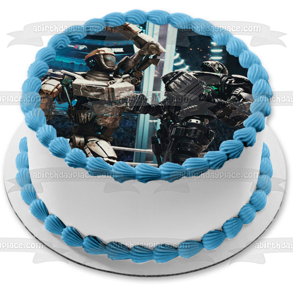 Real Steel Fighting Robot Atom Boxing Zeus Edible Cake Topper Image ABPID50888