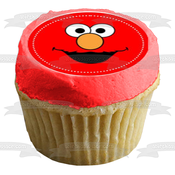 Sesame Street Elmo Big Bird Cookie Monster Oscar the Grouch Edible Cupcake Topper Images ABPID52258