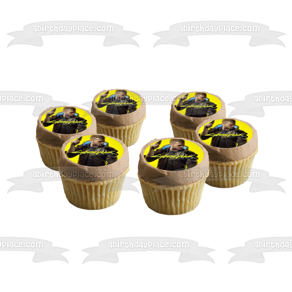 Cyberpunk 2077 V Video Game Cover SciFi Edible Cake Topper Image ABPID53223