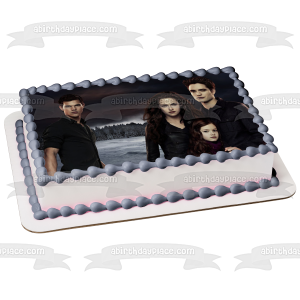 La saga Crepúsculo: Amanecer Parte 2 Jacob Bella Edward Renesme Imagen comestible para decoración de tarta ABPID54589