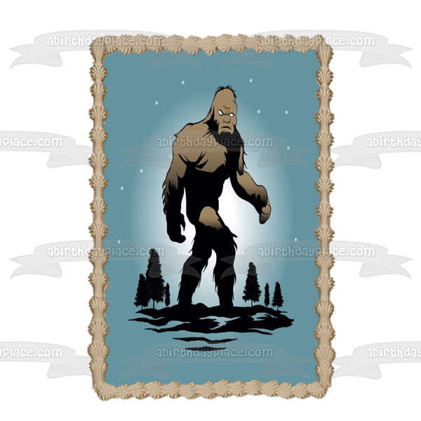 Bigfoot Sasquatch Whitehall New York Town Official Animal Edible Cake Topper Image ABPID00070