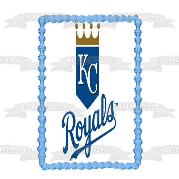 Kansas City Royals American Professional Baseball Team Logo Missouri MLB Edible Cake Topper Image ABPID00796