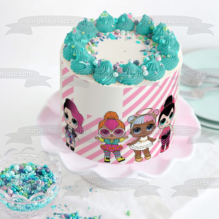 LOL. Surprise! Doll Rocker Neon Q.T. Sugar and Spice Edible Cake Topper Image Frame ABPID00349