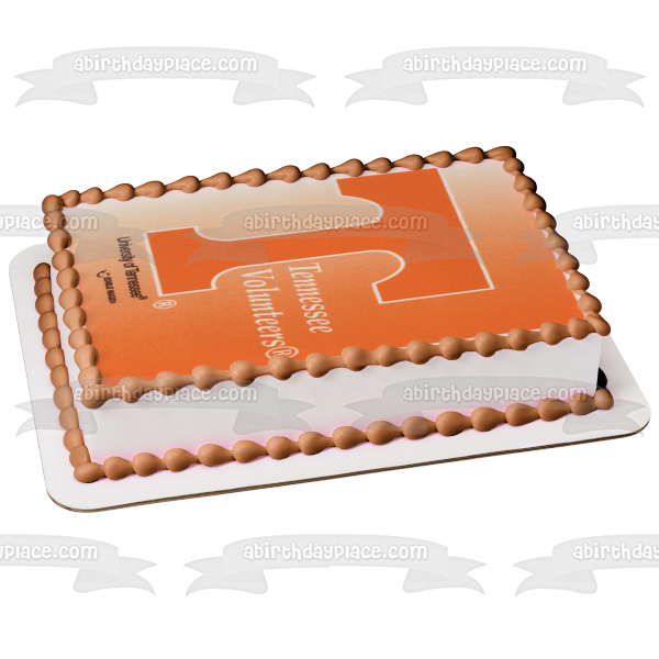 Uiversity of Tennessee Tennessee Volunteers Logo Edible Cake Topper Image ABPID01281