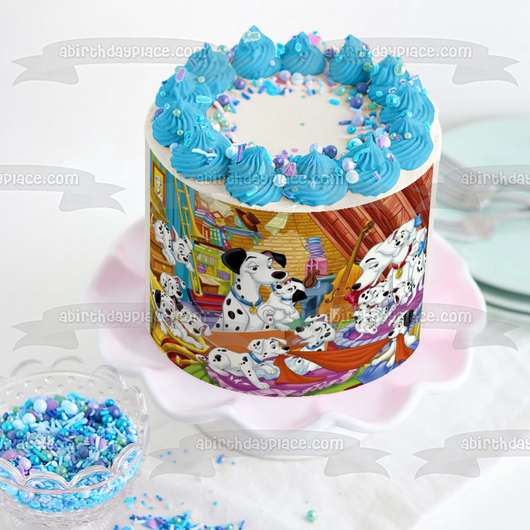 101 Dalmatians Perdita Pongo Rolly Lucky Spotty Freckles Duchess Penny Princess Edible Cake Topper Image ABPID01420