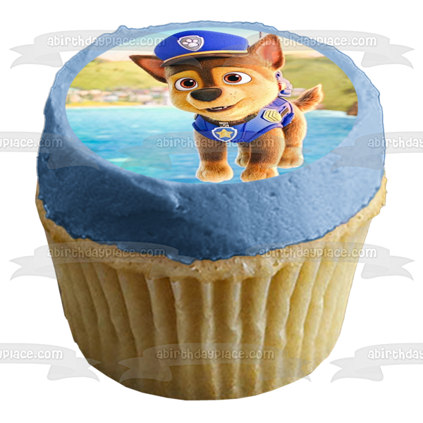 Paw Patrol: The Movie Chase Edible Cake Topper Image ABPID54623