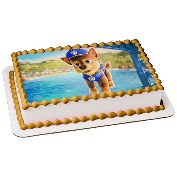Paw Patrol: The Movie Chase Edible Cake Topper Image ABPID54623