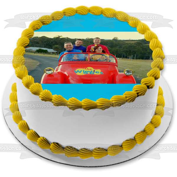 The Wiggles with Emma The Wiggles Car Edible Cake Topper Image ABPID00003
