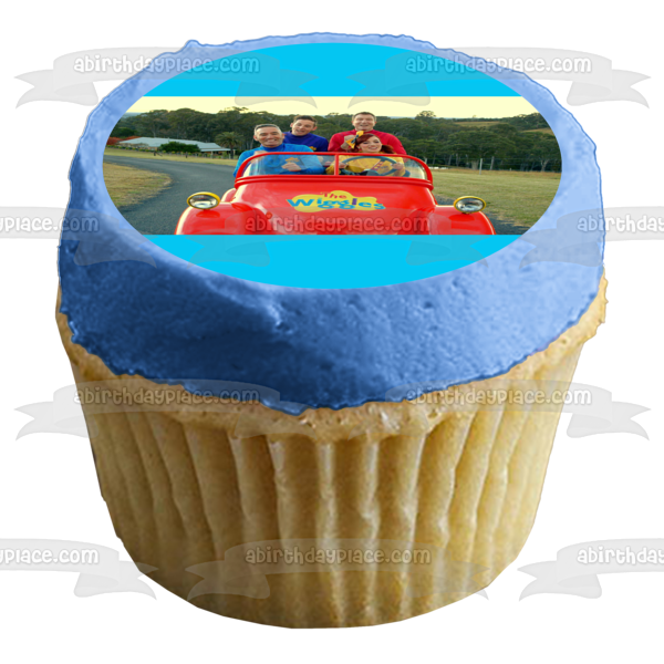 The Wiggles with Emma The Wiggles Car Edible Cake Topper Image ABPID00003