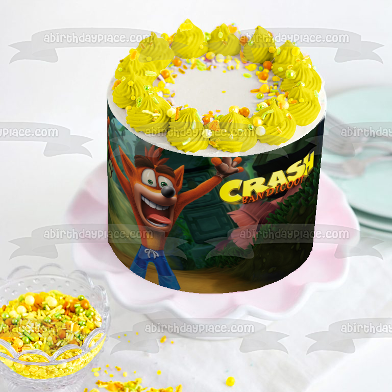 Crash Bandicoot Insane Trilogy Remaster Plus Edible Cake Topper Image ABPID01659