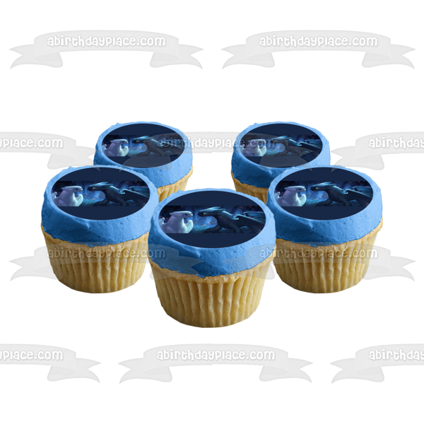 Adorno comestible para tarta de Cómo entrenar a tu dragón 3, furia ligera y desdentado, imagen ABPID00145