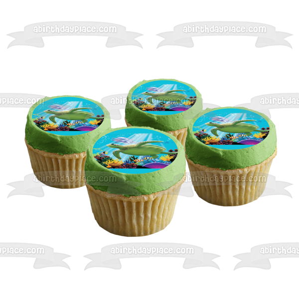Ocean Life Dolphin Turtle Coral Variety of Fish Edible Cake Topper Image ABPID00249
