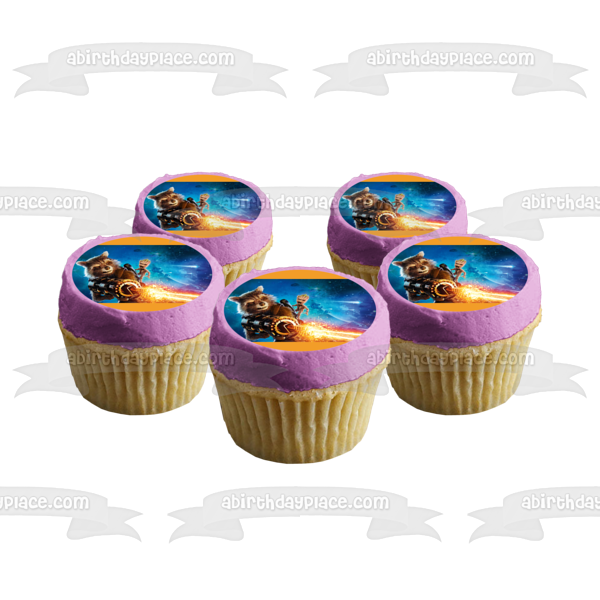 Guardians of the Galaxy Rocket Raccoon and Groot Edible Cake Topper Image ABPID00462