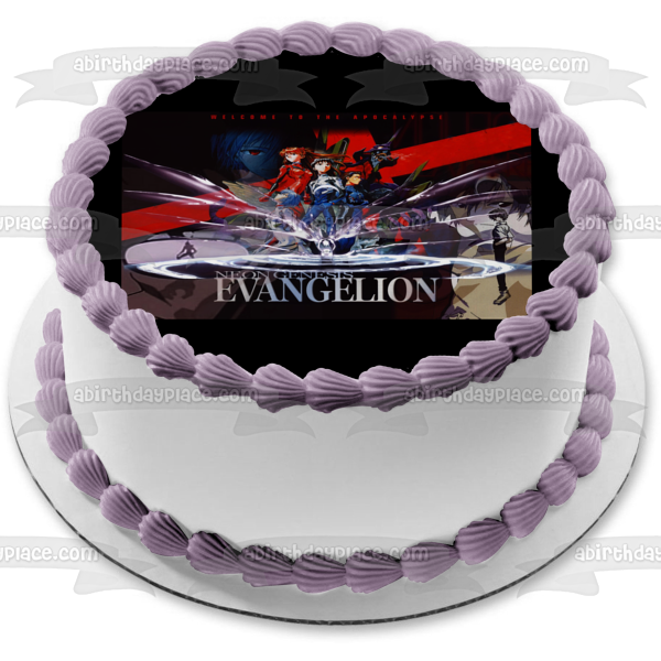 Neon Genesis Evangelion Bienvenido al Apocalipsis Mecha Personajes variados Imagen comestible para decoración de tarta ABPID00494