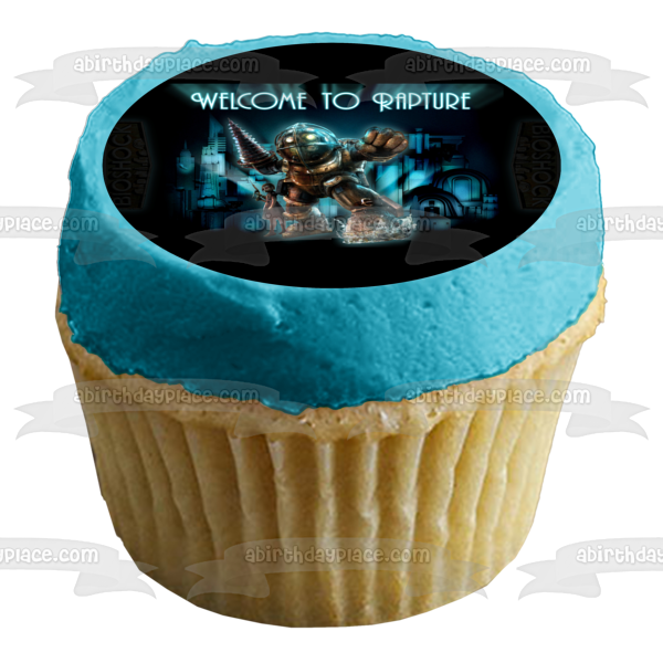 Bioshock Welcome to Rapture Big Daddy Little Sister Edible Cake Topper Image ABPID00498