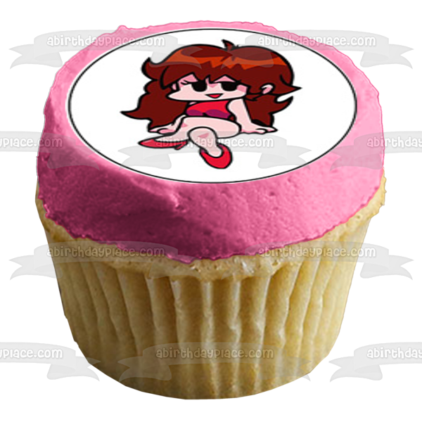 Friday Night Funkin Boyfriend Girlfriend Daddy Dearest Edible Cupcake Topper Images ABPID55091