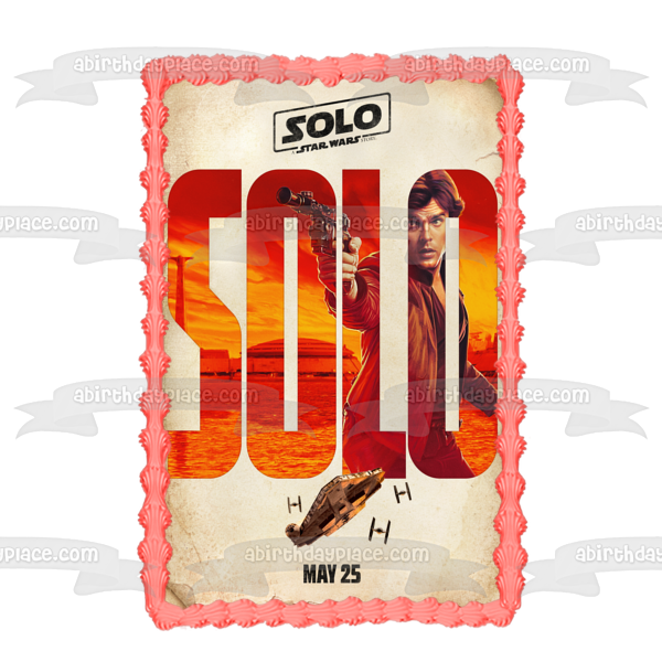 Star Wars Solo Han Solo Halcón Milenario Imagen comestible para decoración de tarta ABPID00943