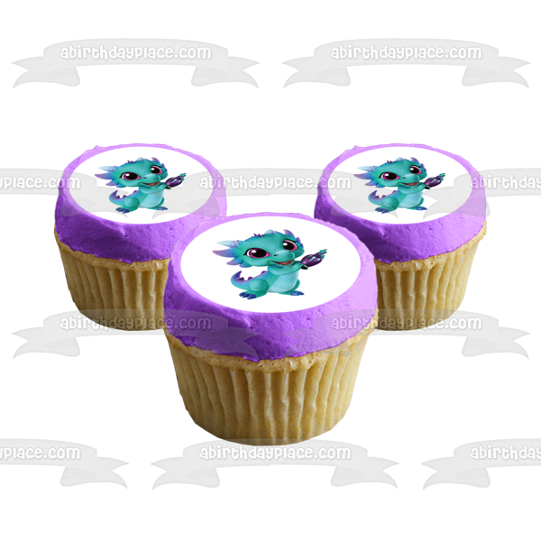 Shimmer and Shine Nazboo Blue Dragon Genie Bottle Edible Cake Topper Image ABPID01006