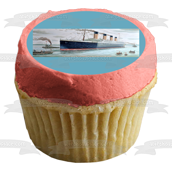 Rms Titanic Ship Lifeboats Edible Cake Topper Image ABPID01096