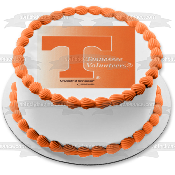 Uiversity of Tennessee Tennessee Volunteers Logo Edible Cake Topper Image ABPID01281