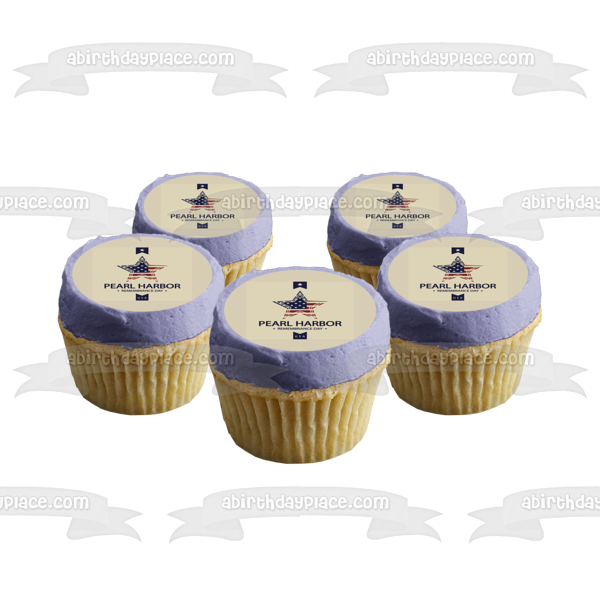 Pearl Harbor Remembrance Day the American Flag Stars Edible Cake Topper Image ABPID55152
