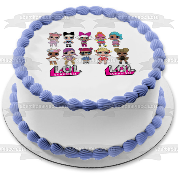LOL Surprise! Dolls and Logos Assorted Edible Cake Topper Image ABPID55166