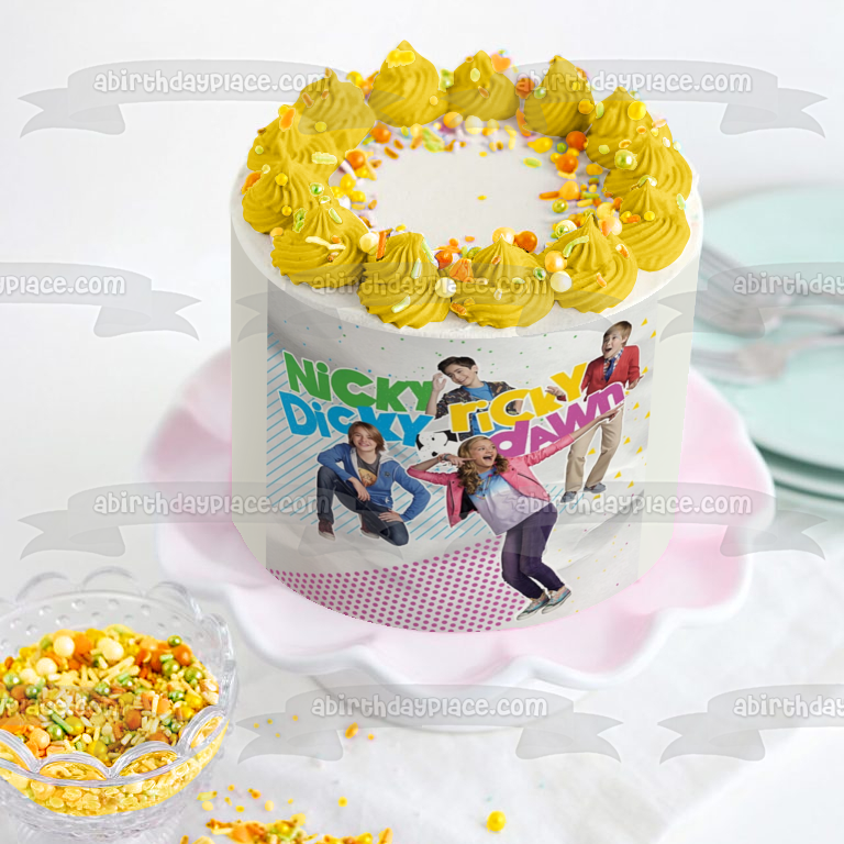 Nicky Dicky Ricky and Dawn Edible Cake Topper Image ABPID01726