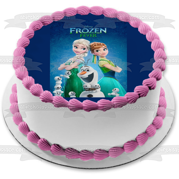Frozen Fever Elsa Anna y Olaf Imagen comestible para tarta ABPID01801