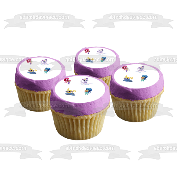 Adorno comestible para tarta Shimmer and Shine Tala y Nahal Imagen ABPID01834