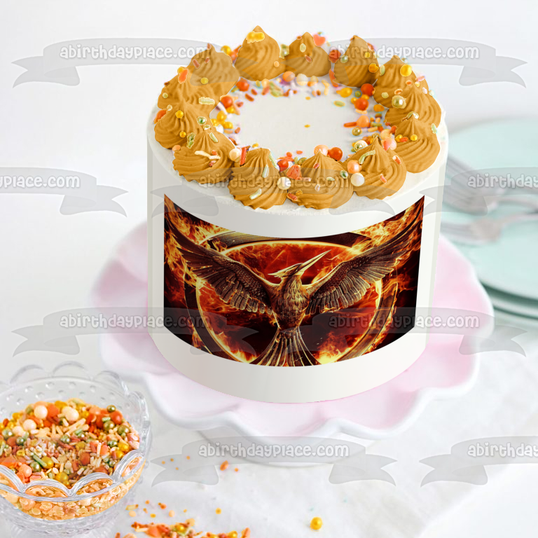 The Hunger Games Mockingay Logo Edible Cake Topper Image ABPID03238