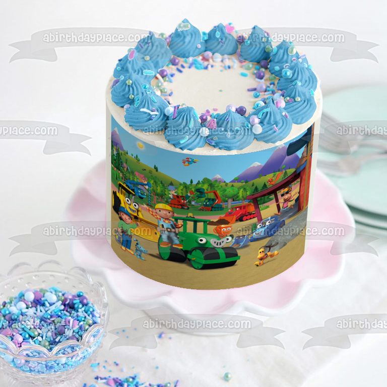 Bob the Builder Scoop Muck Lofty Roley and Wendy Edible Cake Topper Image ABPID03391