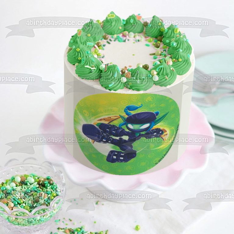 Skylanders Swap Force Ninja silencioso pero mortal y elfo sigiloso Imagen comestible para decoración de tarta ABPID03398
