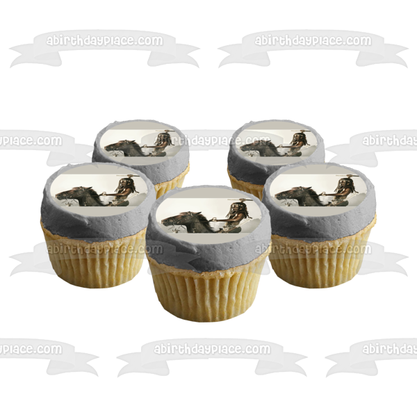 The Walking Dead Michonne Katana and Her Horse Edible Cake Topper Image ABPID03428