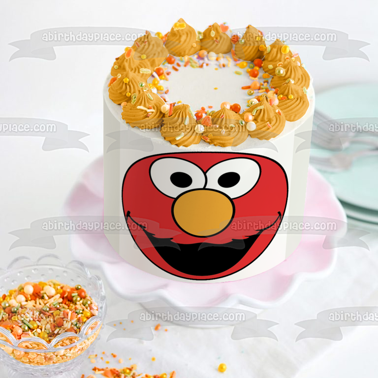 Imagen comestible para decoración de tarta de Barrio Sésamo, Elmo, Muppet, Elmo's World, ABPID03469