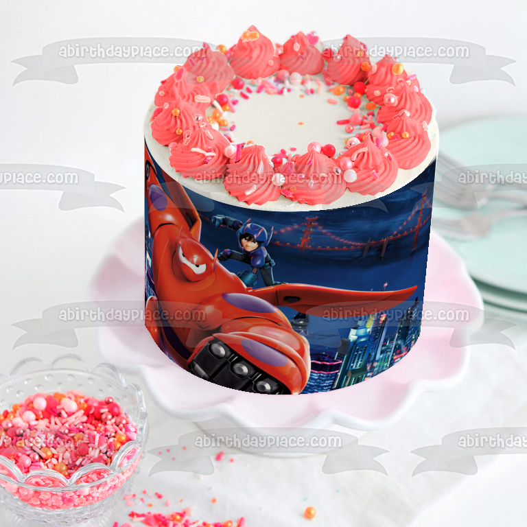 Big Hero 6 Hiro Red Baymax Edible Cake Topper Image ABPID03632
