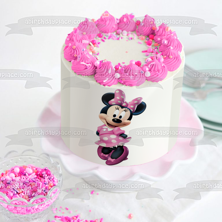 Minnie Mouse Edible Cake Topper Image ABPID03501