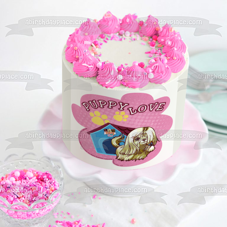 Puppy In My Pocket and a Dog House Edible Cake Topper Image ABPID03809