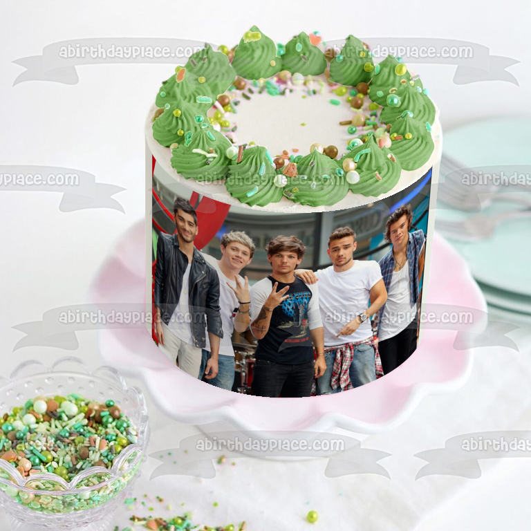 One Direction Niall Horan Liam Payne Harry Styles Louis Tomlinsonband and Zayn Malik Edible Cake Topper Image ABPID03657