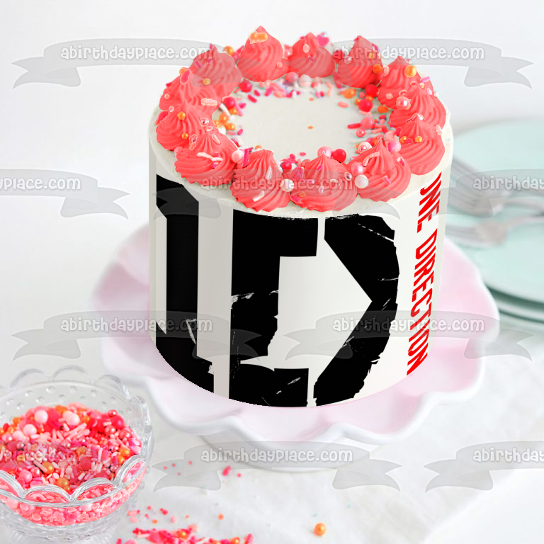 One Direction Logo 1d Edible Cake Topper Image ABPID03895