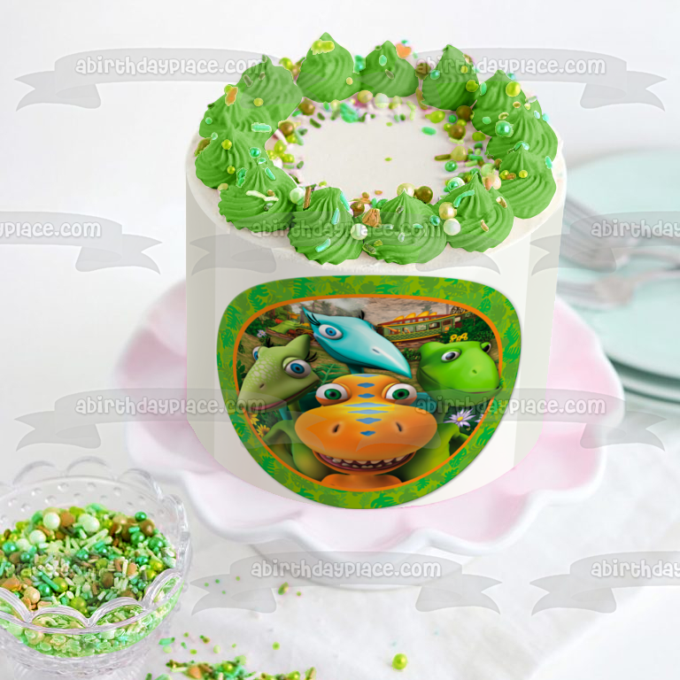 Dinosaur Train Jim Buddy Tiny Mrs. Pteranodon and Mr. Pteranodon Edible Cake Topper Image ABPID03948