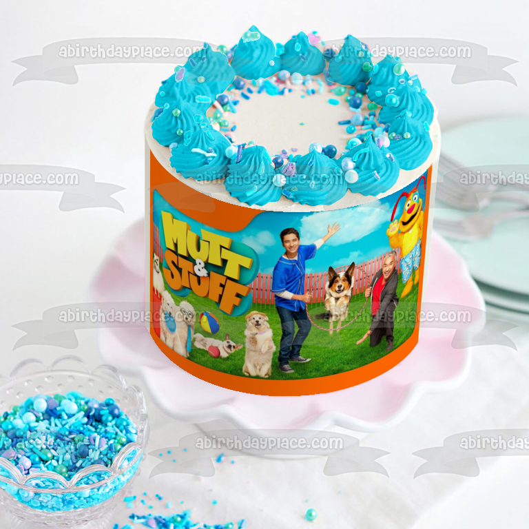 Imagen comestible para decoración para tarta de Mutt & Stuff Cesar y Calvin ABPID04207