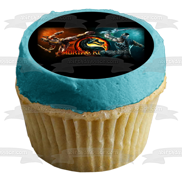 Mortal Kombat Sub-Zero and Scorpion Edible Cake Topper Image ABPID04300